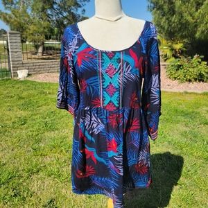 ROXY women's tropical summer dress Size Large